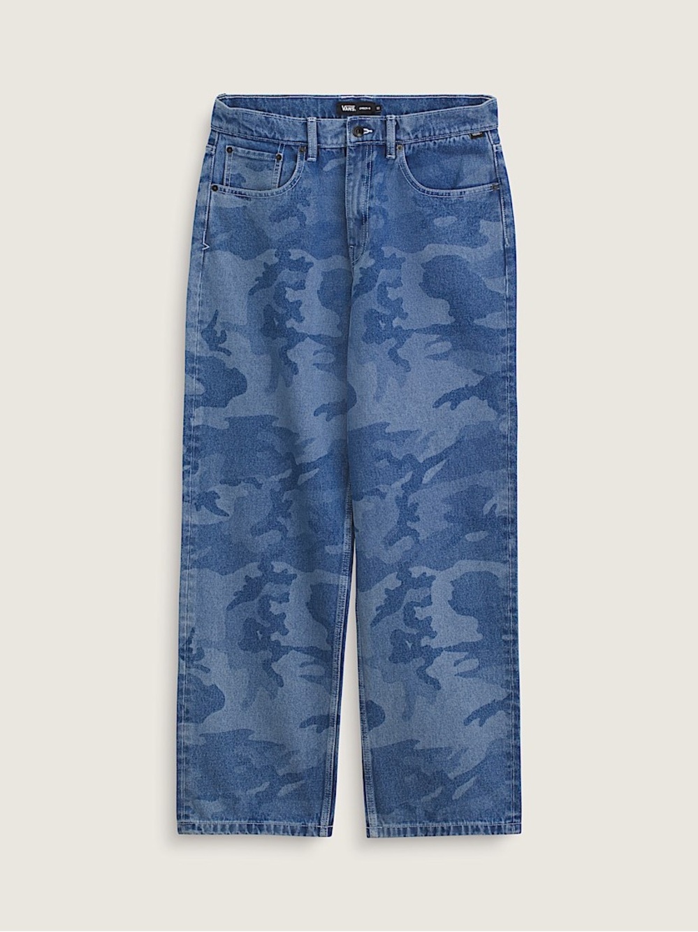 VANS Men's Check-5 Loose Camo Jeans Size 32x31 Loose Fit Denim Blue New